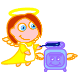 Gif animé ange argent